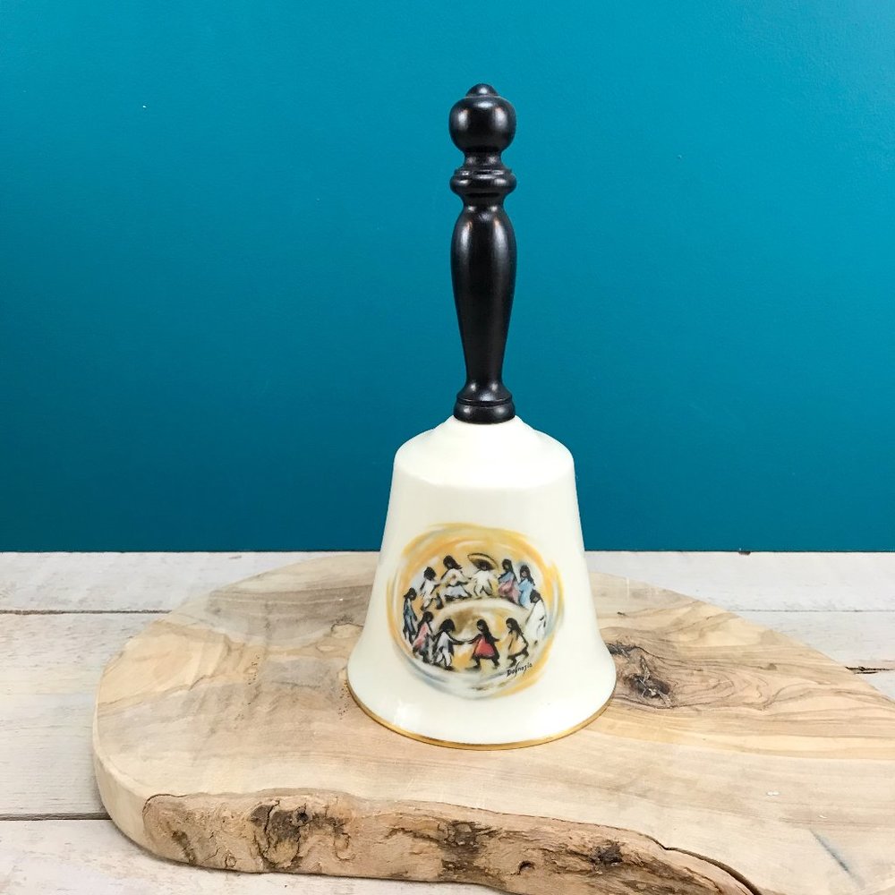 DE GRAZIA Los Ninos Hand Bell VTG 1980 First Edition 5769/7500 Southwestern Art